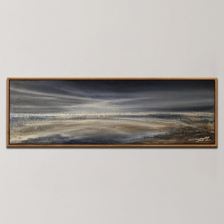 MOODY ABSTRACT SEASCAPE , PANORAMIC ART