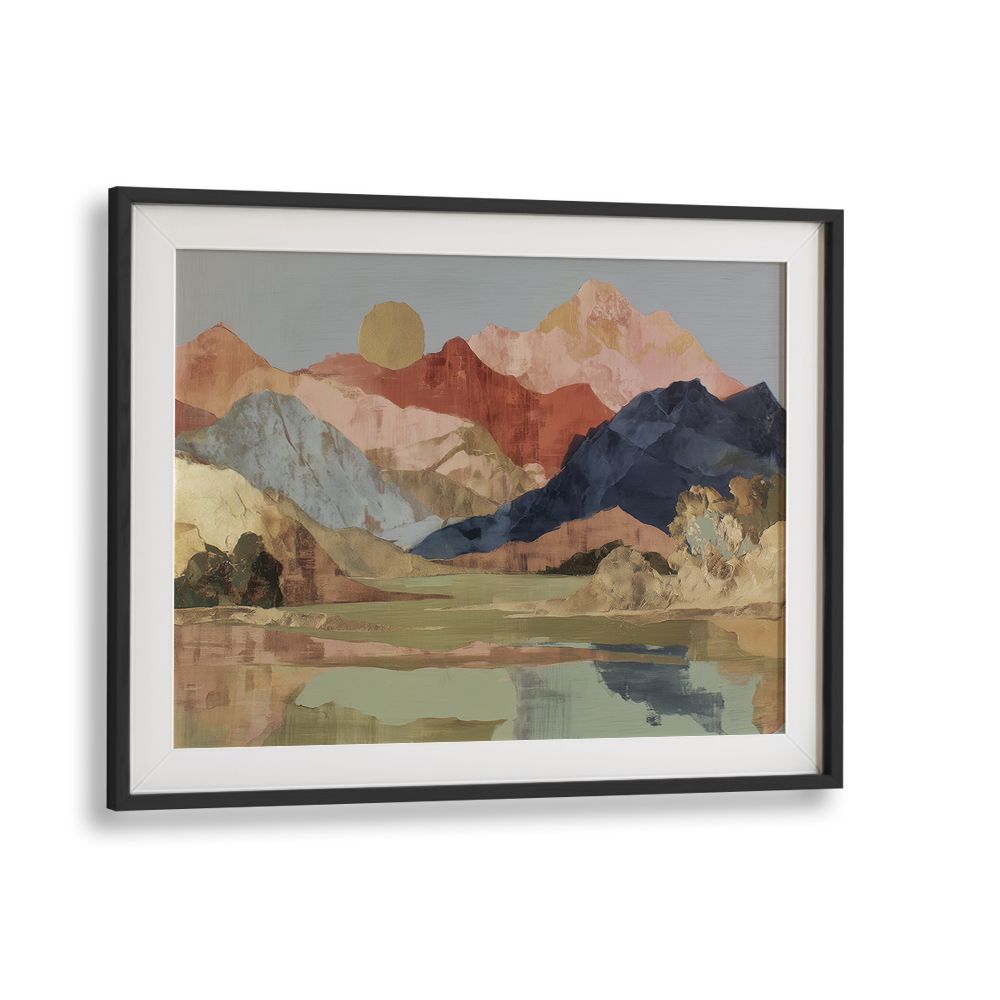 MOUNTAIN LAKE MIRROR REFLECTION