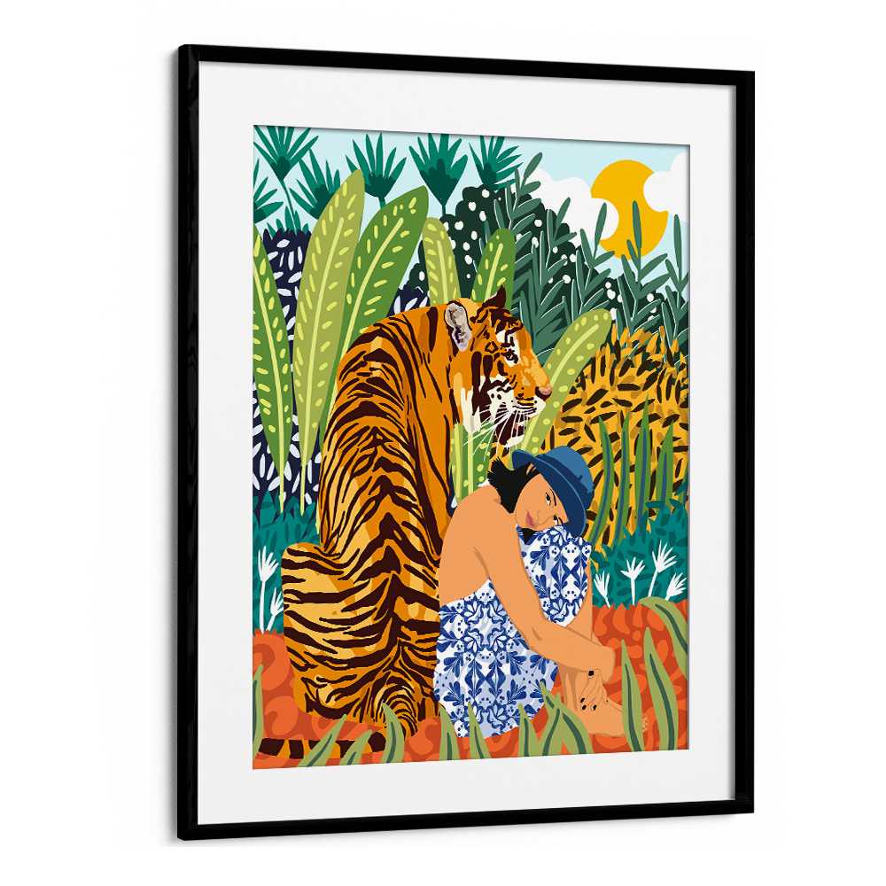 WOMAN TIGER JUNGLE SERENITY
