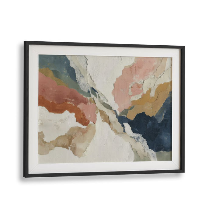 ABSTRACT NAVY AND CORAL FLOW