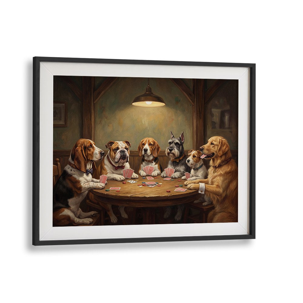 DOGS PLAYING POKER