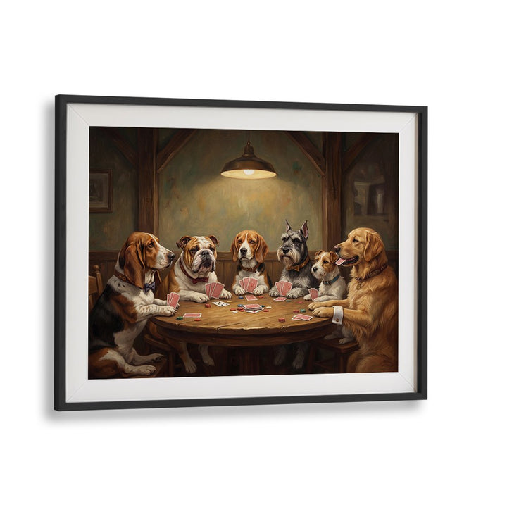 DOGS PLAYING POKER