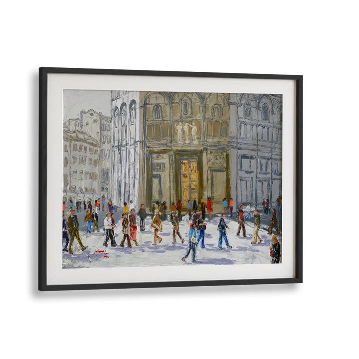 BUSTLING EUROPEAN CITY SQUARE