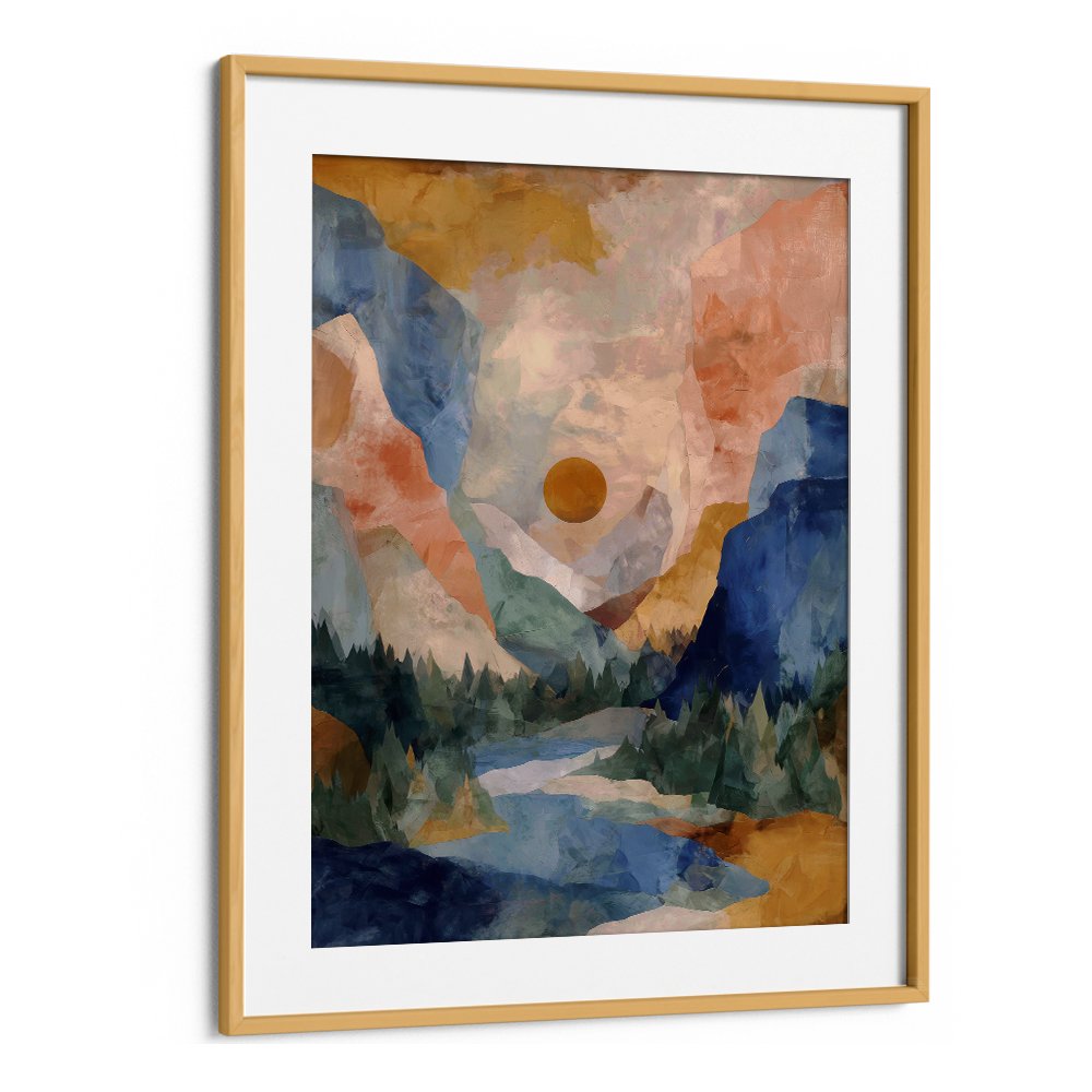 ABSTRACT MOUNTAIN VALLEY LANDSCAPE