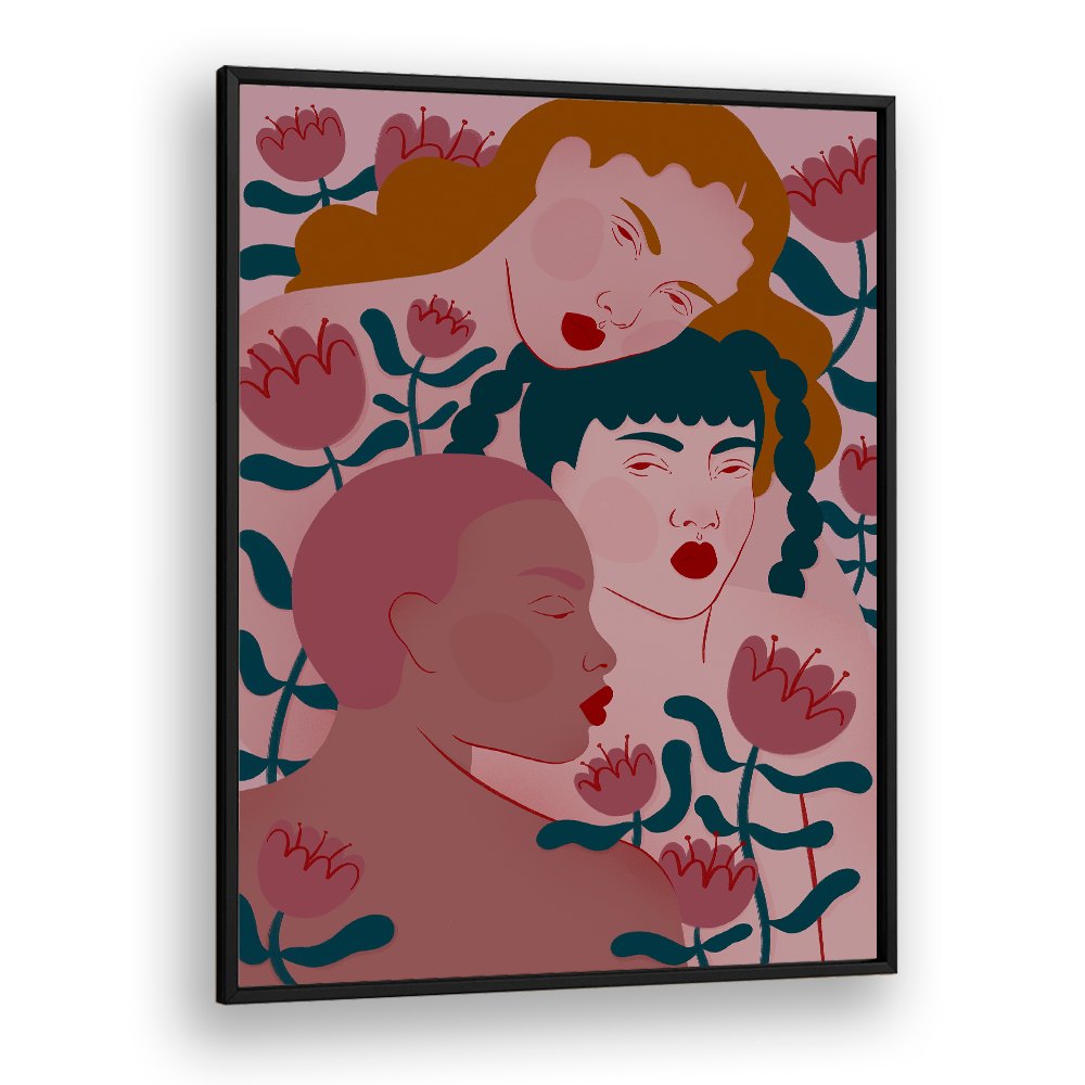 THREE WOMEN FLORAL SERENITY