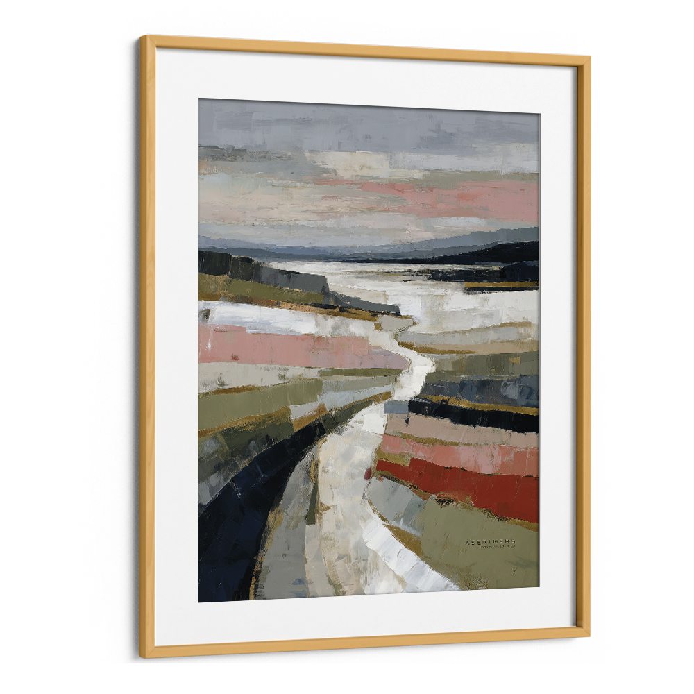 ABSTRACT COASTAL RIVER LANDSCAPE
