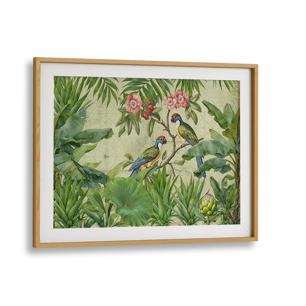 JUNGLE PARROTS VINTAGE MAP