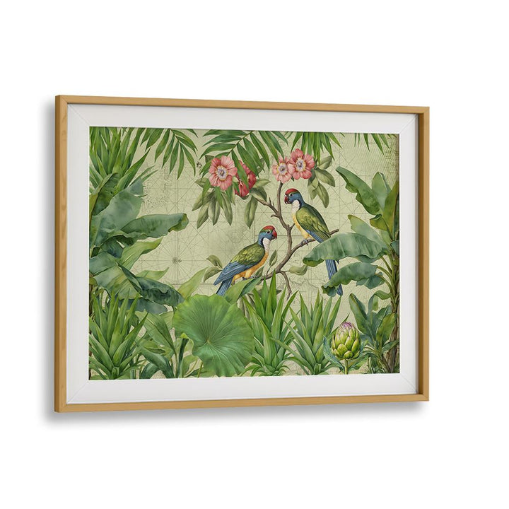 JUNGLE PARROTS VINTAGE MAP