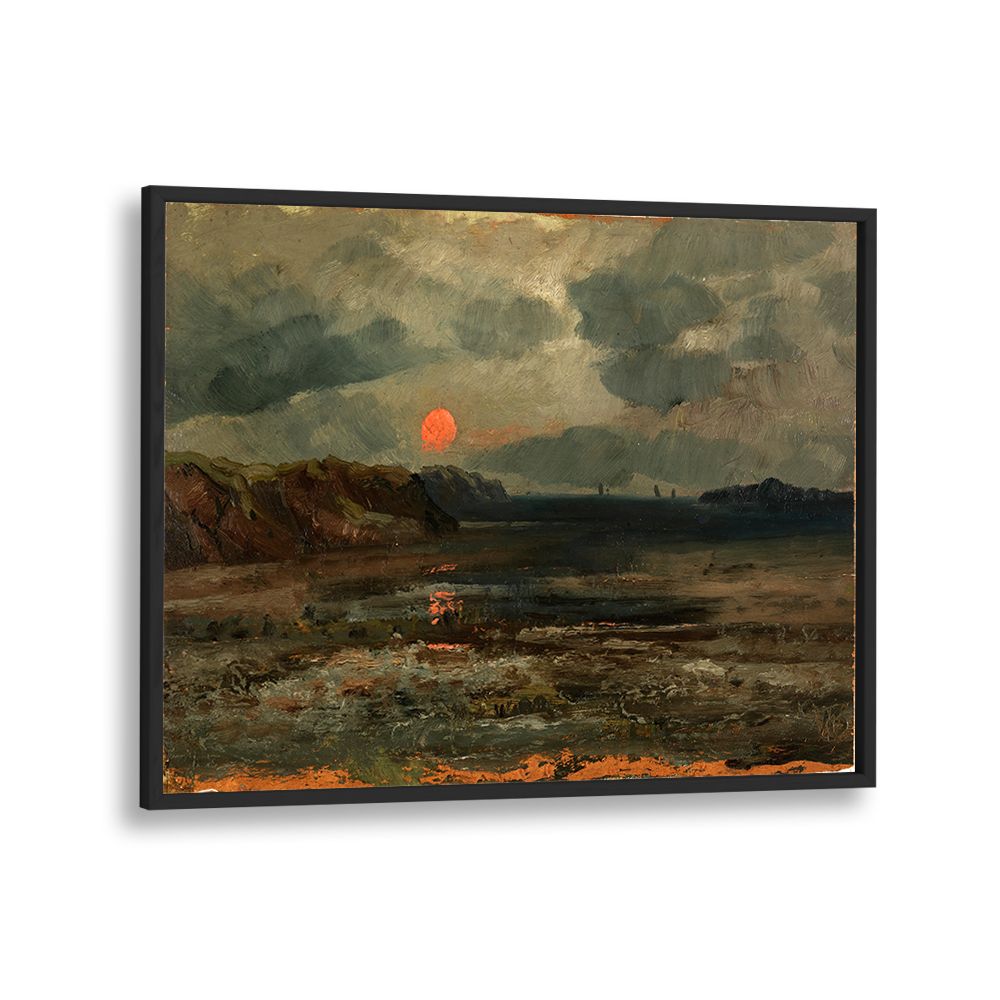 SUNRISE OVER FISHING WATERS, VINTAGE LANDSCAPE