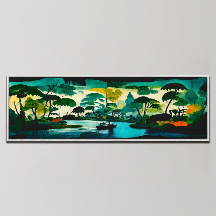 JUNGLE RIVER CRUISE , PANORAMIC ART