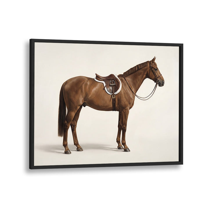 ELEGANT SADDLED HORSE
