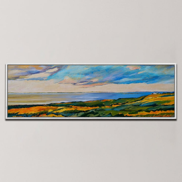 SEASIDE GOLDEN FIELDS , PANORAMIC ART