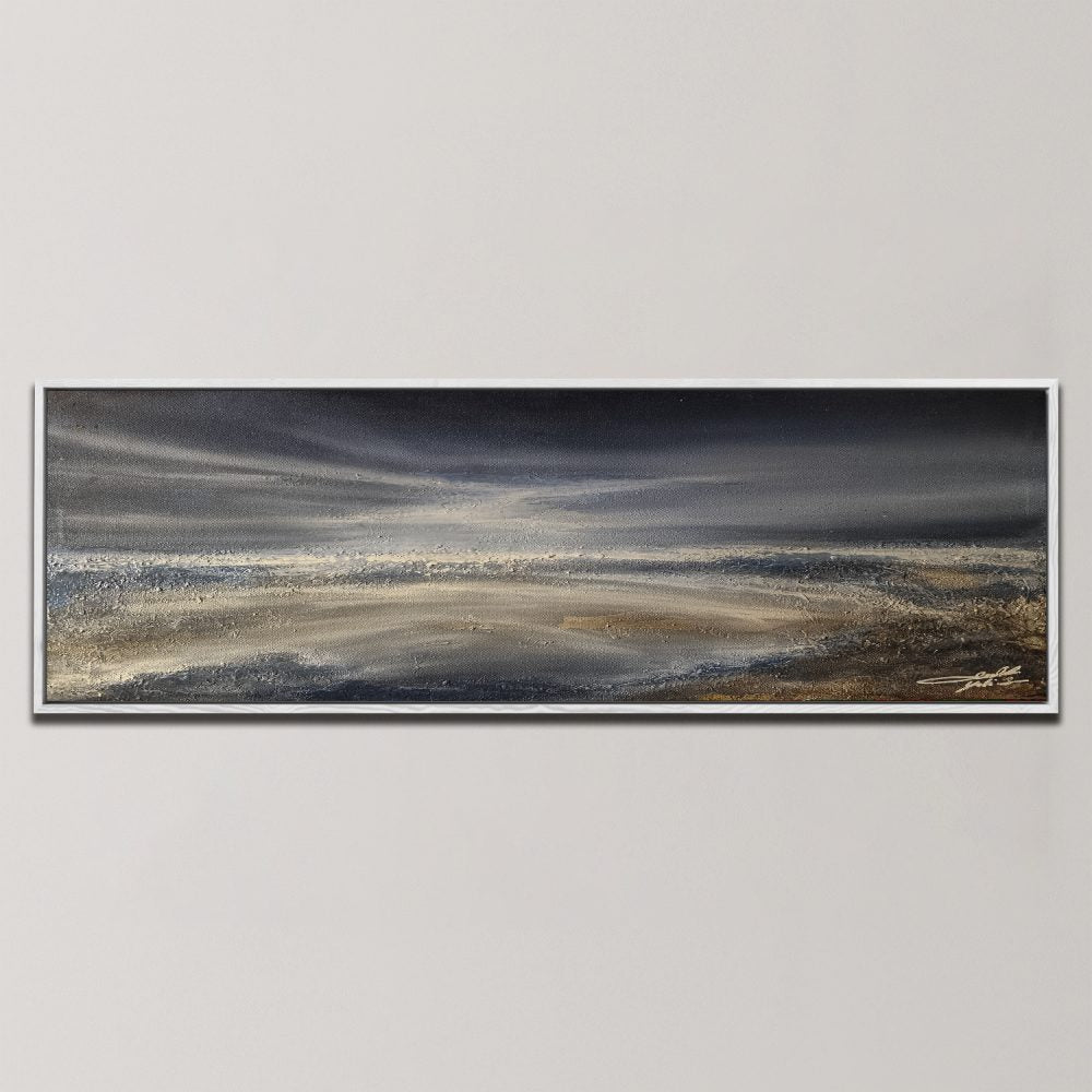 MOODY ABSTRACT SEASCAPE , PANORAMIC ART