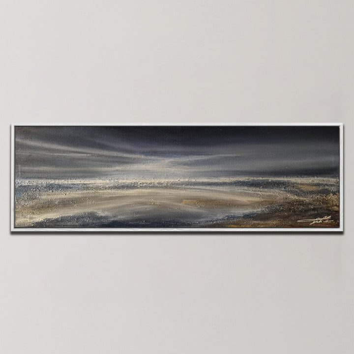 MOODY ABSTRACT SEASCAPE , PANORAMIC ART