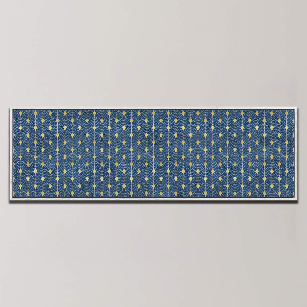 BLUE GOLD ART DECO , PANORAMIC ART