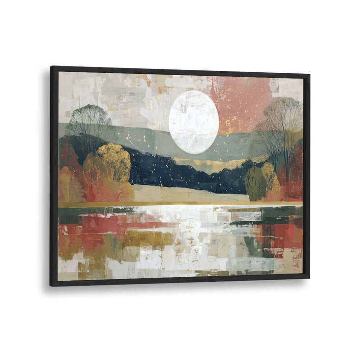 MOONLIT LAKE WITH GOLDEN SHIMMER