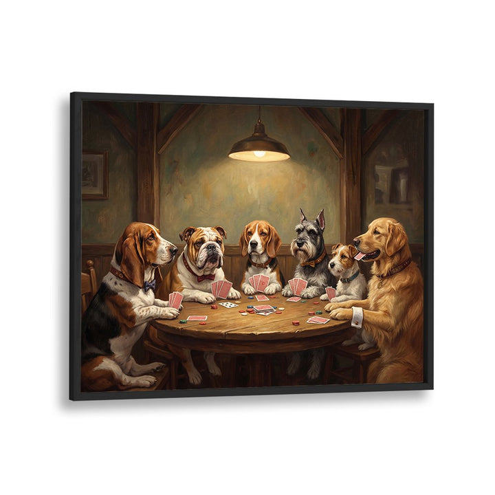 DOGS PLAYING POKER