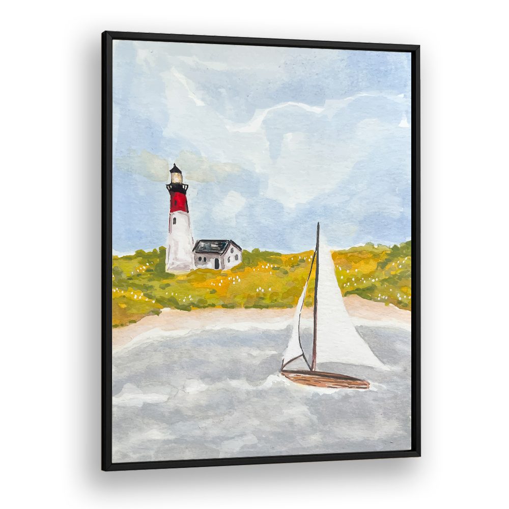 COASTAL LIGHTHOUSE SAILBOAT