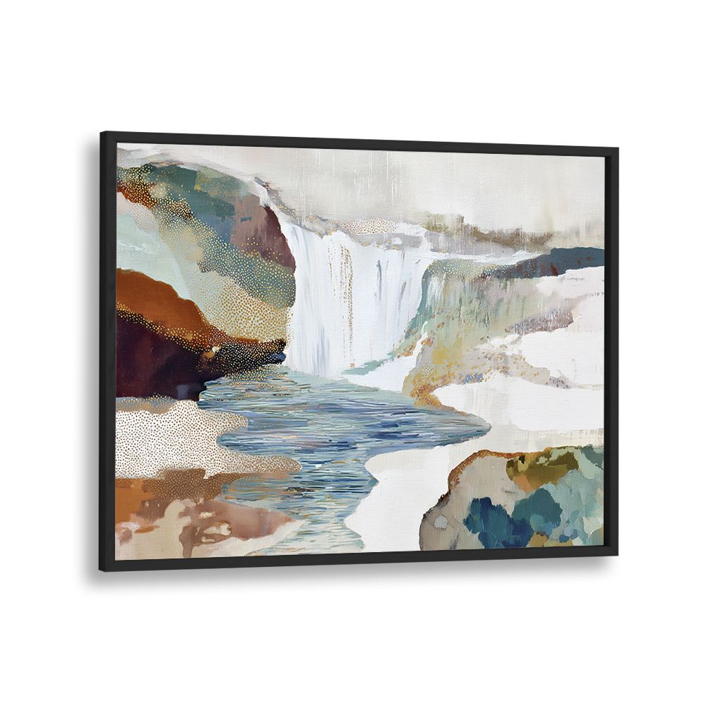 WATERFALL WITH GOLD ACCENTS