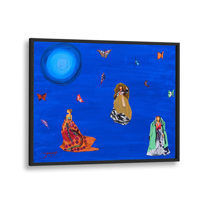 ELEGANT WOMEN FLYING BUTTERFLIES