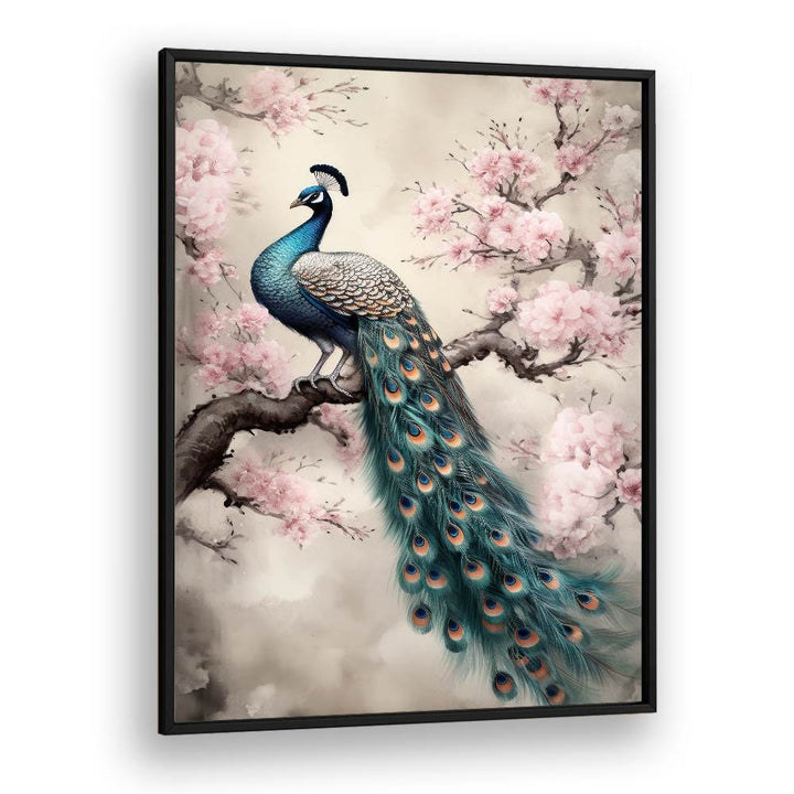 PEACOCK ON BLOSSOM BRANCH