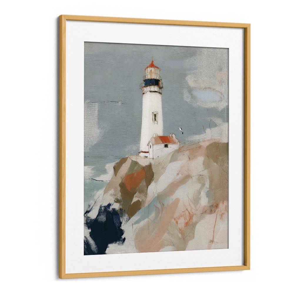 LIGHTHOUSE ON ROCKY CLIFFS