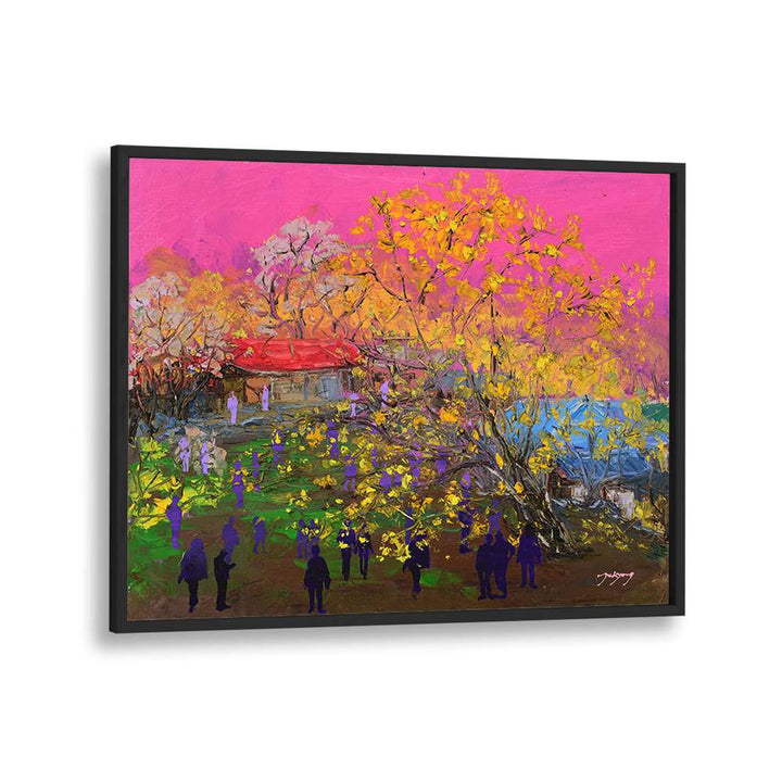 VIBRANT VILLAGE SCENE
