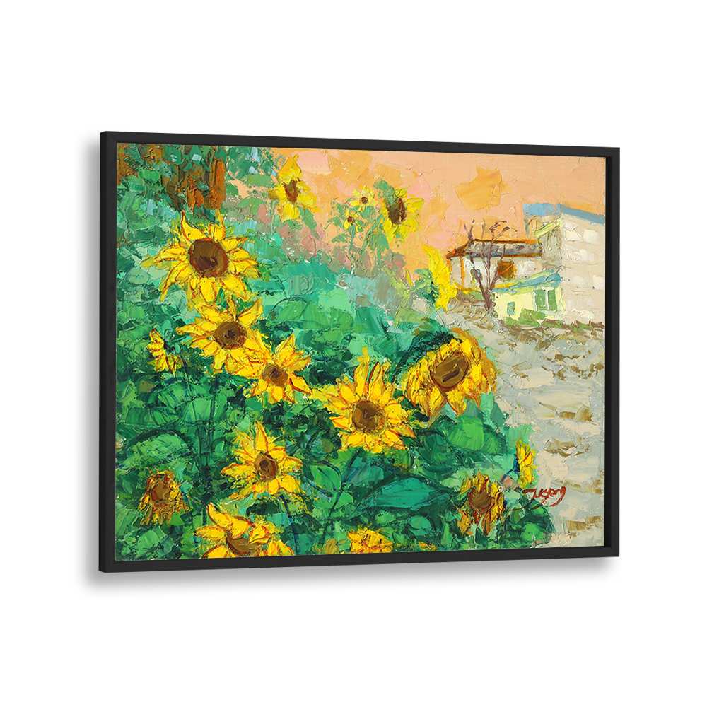 SUNFLOWERS AND CITY