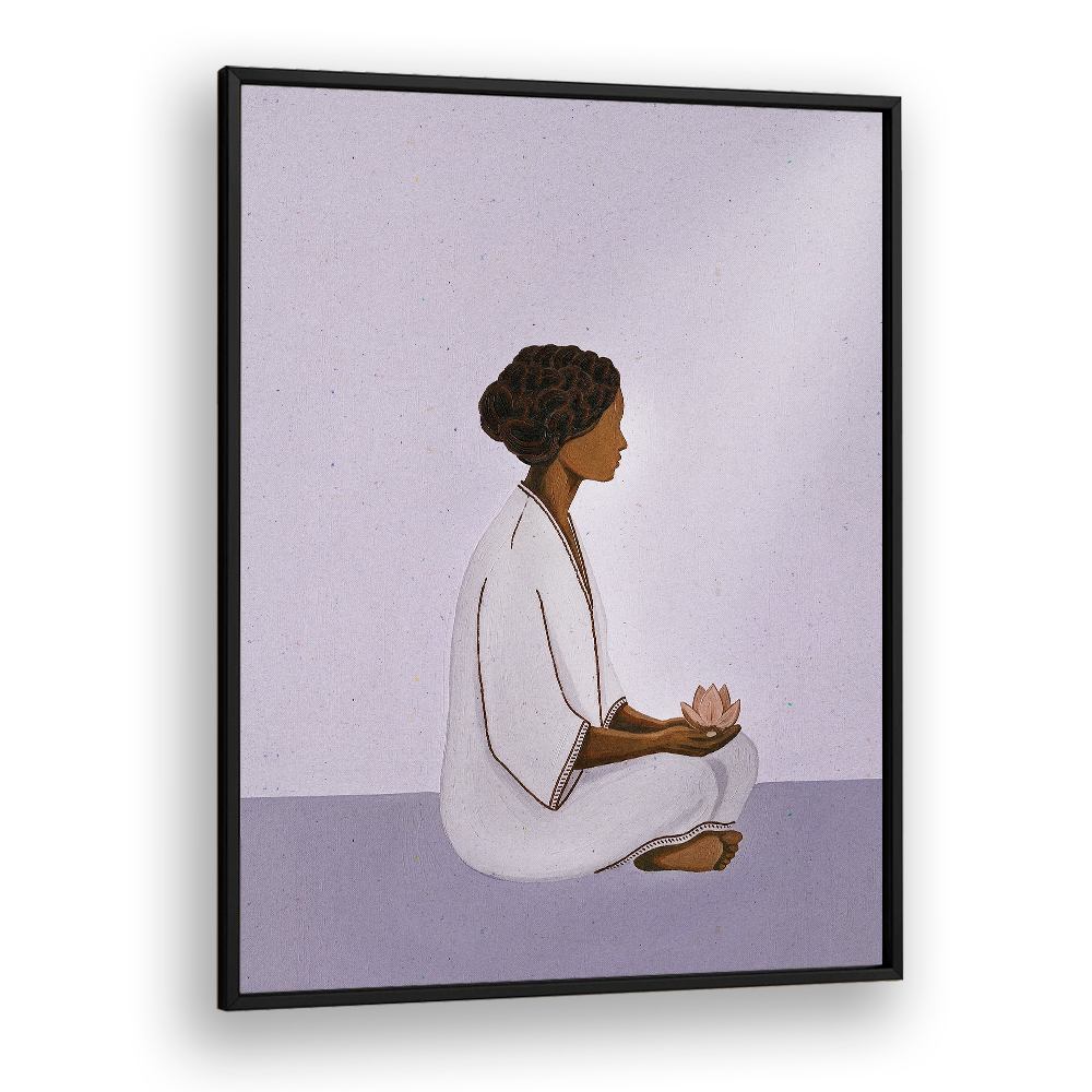 MEDITATING WOMAN WITH LOTUS