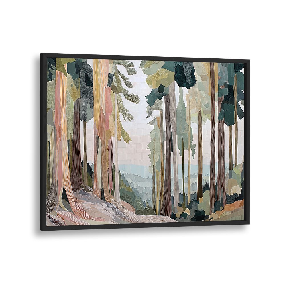SUNLIT PATH THROUGH REDWOOD GROVE