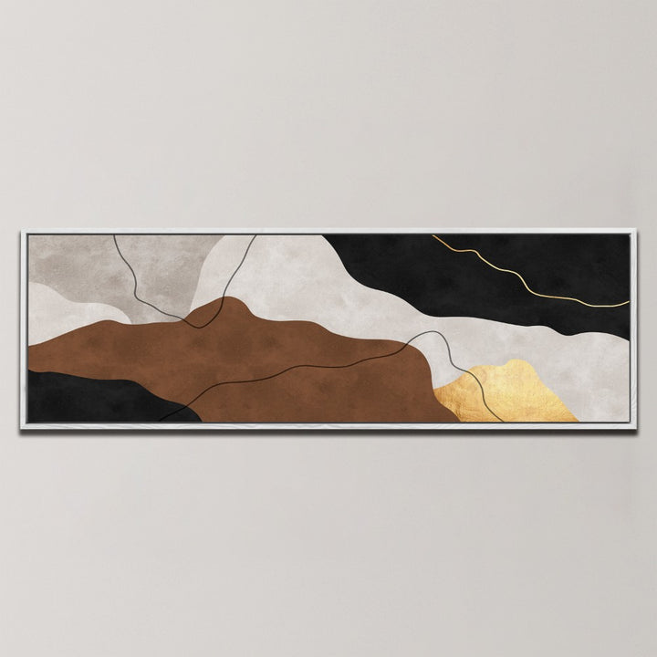 ABSTRACT GOLDEN CURVES , PANORAMIC ART