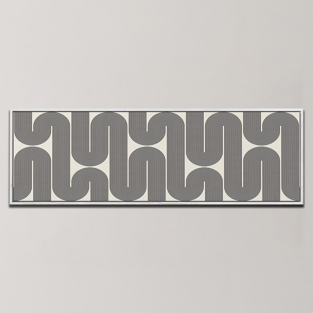 FLOWING GEOMETRIC LINES , PANORAMIC ART