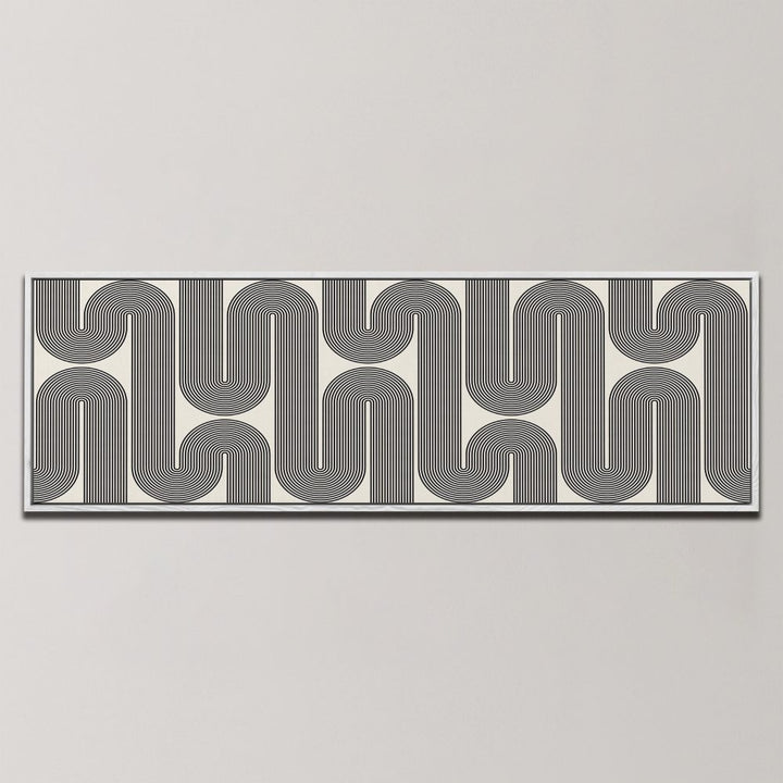 FLOWING GEOMETRIC LINES , PANORAMIC ART