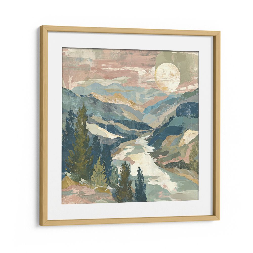 MOUNTAIN VALLEY WITH WINDING RIVER