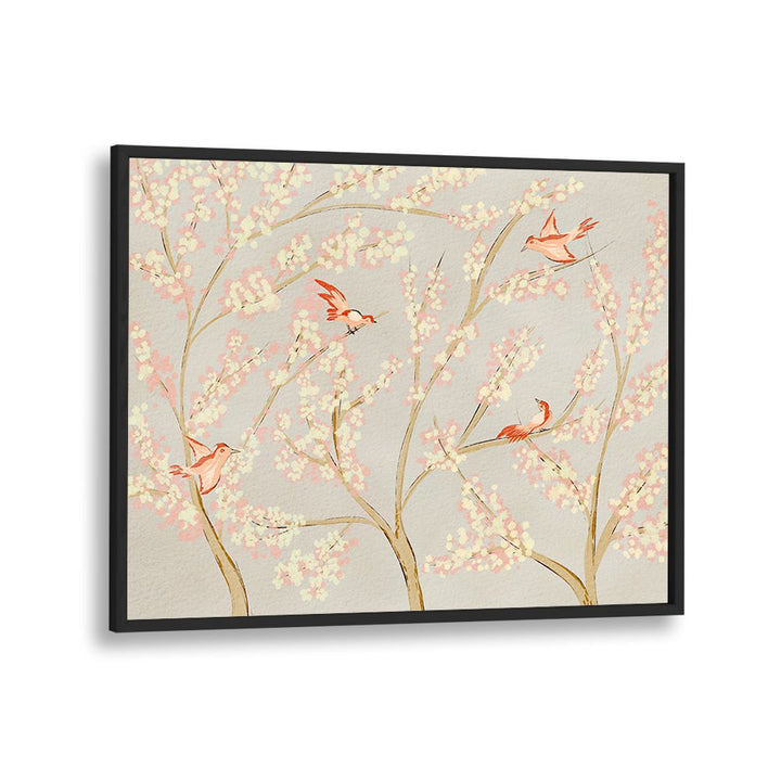PINK BIRDS SPRING BLOSSOMS