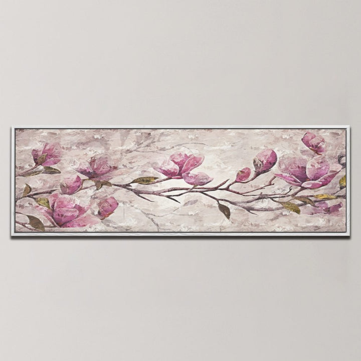PAINTERLY MAGNOLIA BLOSSOMS , PANORAMIC ART
