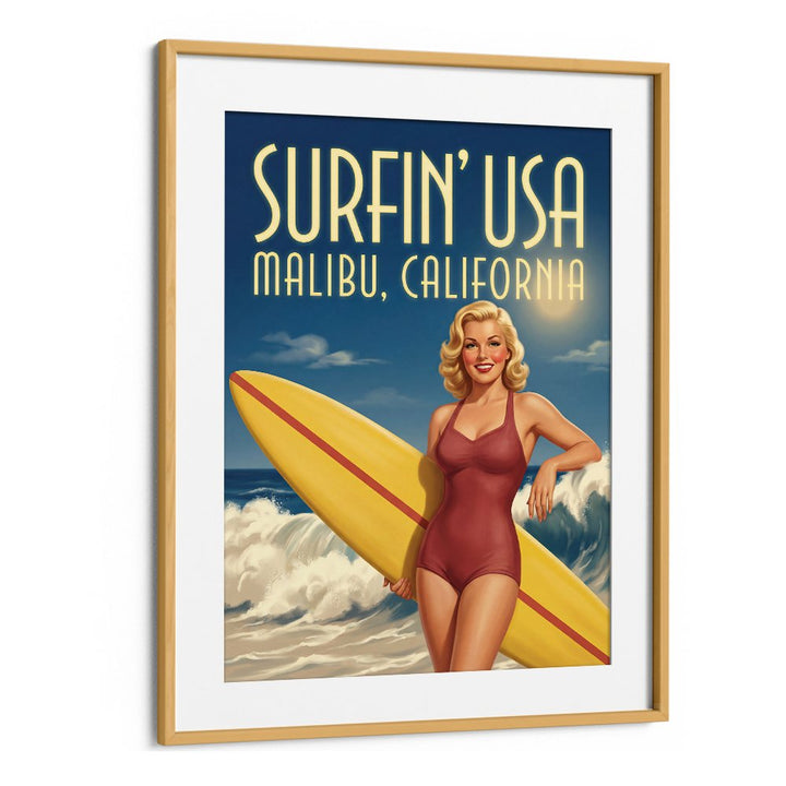 VINTAGE MALIBU SURFER GIRL