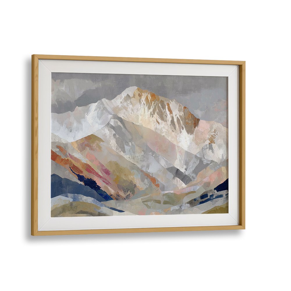 ALPINE BASIN WITH LAYERED RIDGES