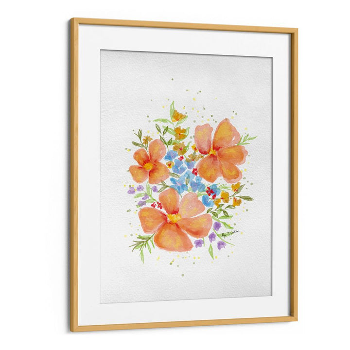 ORANGE FLORALS I