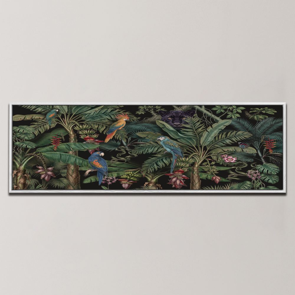 EXOTIC JUNGLE WILDLIFE  , PANORAMIC ART
