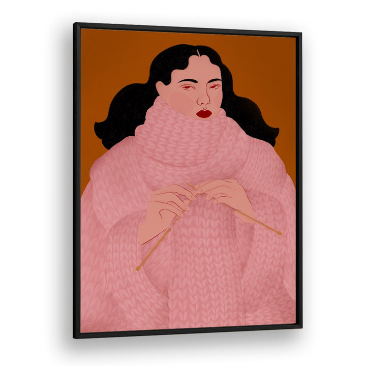 COZY PINK SWEATER KNITTER