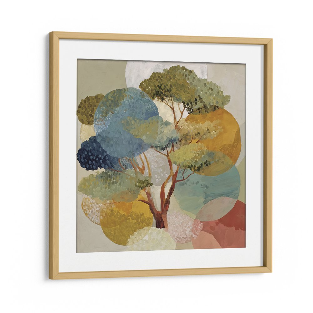 OAK WITH GEOMETRIC CIRCLES