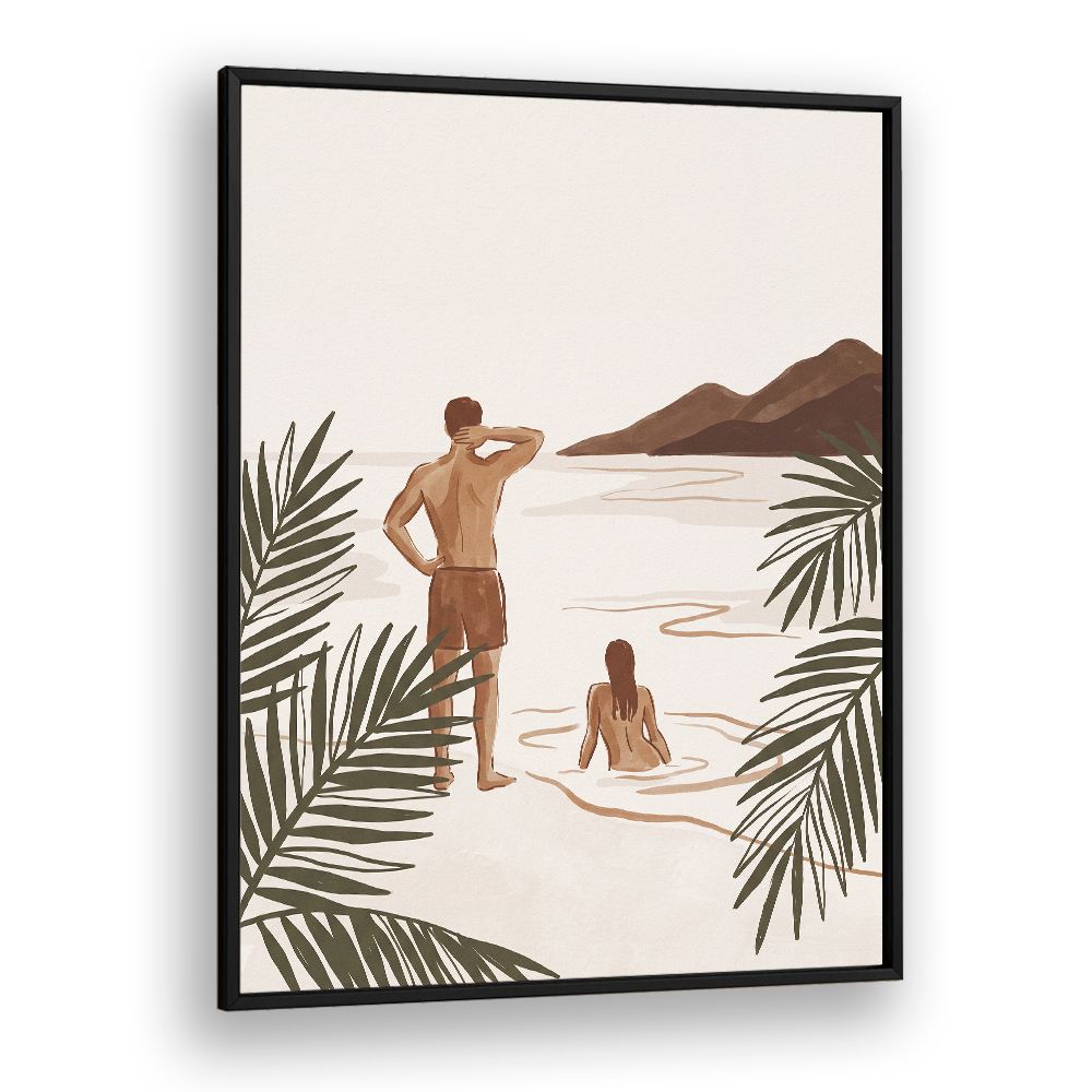 COUPLE ON TROPICAL BEACH