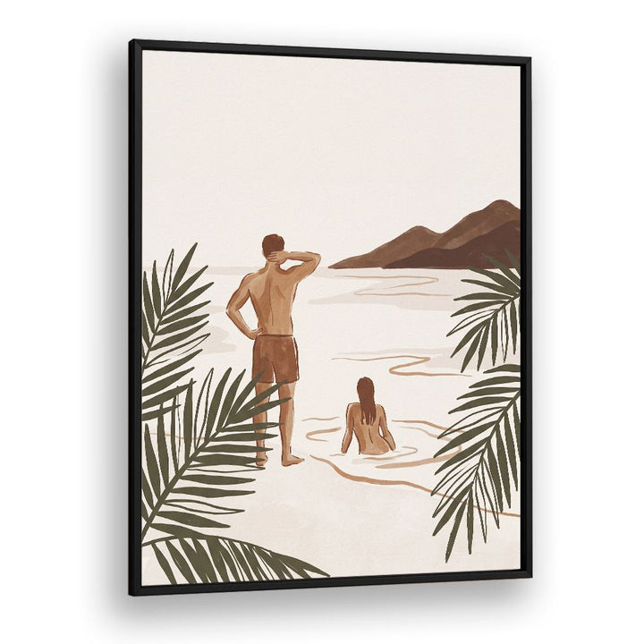 COUPLE ON TROPICAL BEACH