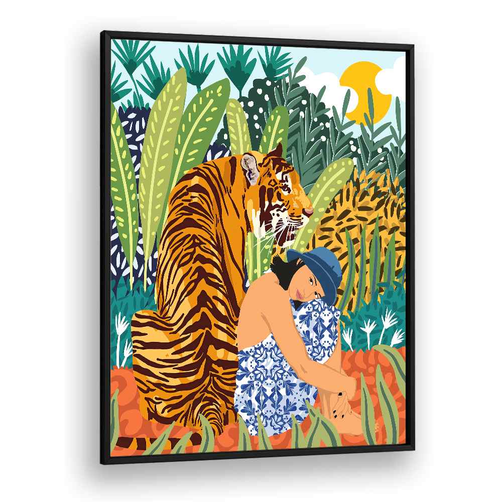 WOMAN TIGER JUNGLE SERENITY