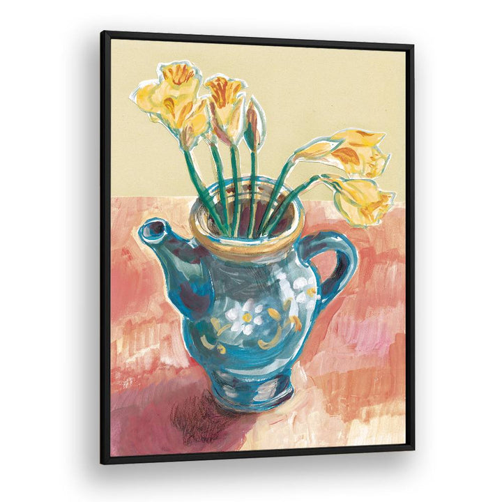 DAFFODILS IN BLUE TEAPOT