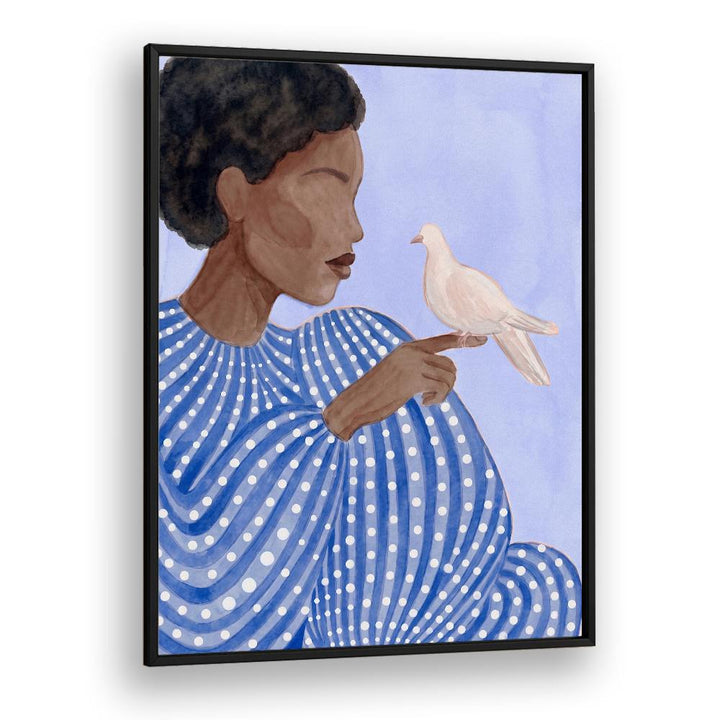 SERENE WOMAN AND DOVE