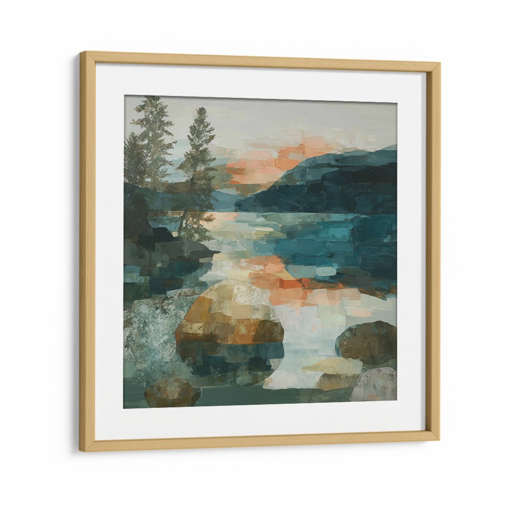 LAKE TAHOE SHORE WITH PINE TREES