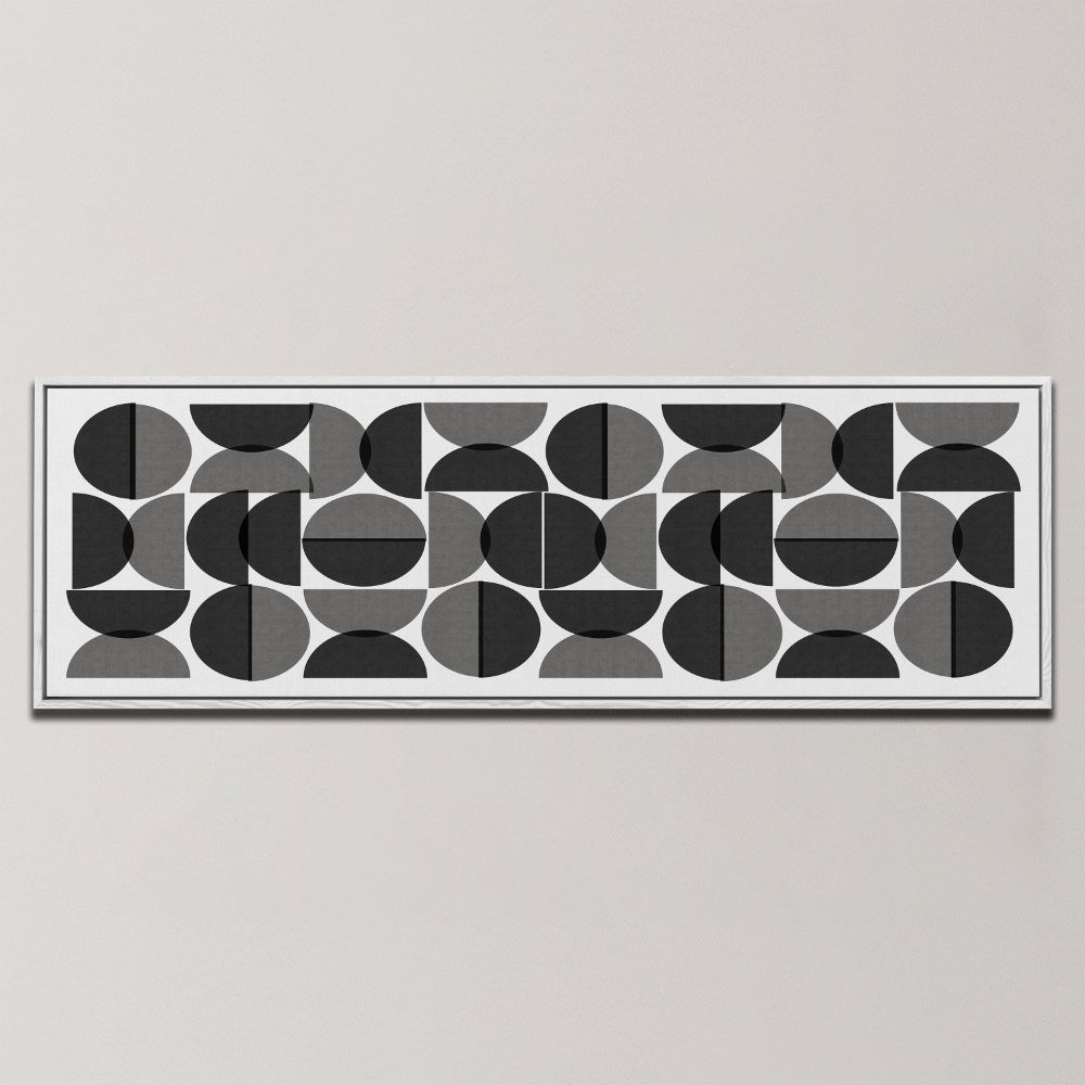MONOCHROME CIRCLE PATTERN , PANORAMIC ART