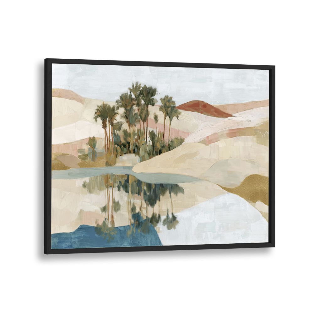 DESERT OASIS WITH PALM REFLECTION